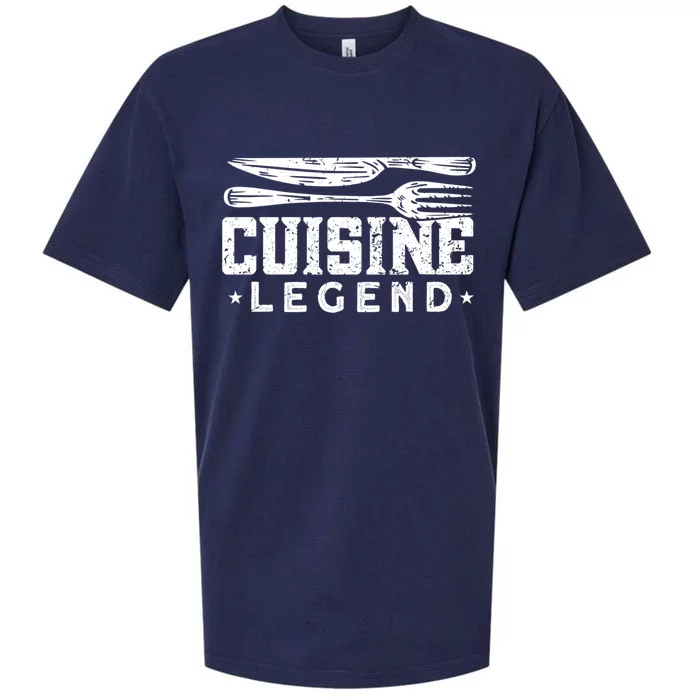 Cuisine Legend Cook Cooking Funny Chef Gift Sueded Cloud Jersey T-Shirt