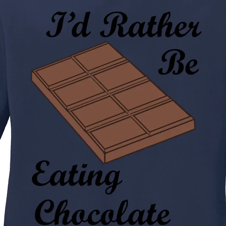 Chocolate Lover Cocoa Eating Chocolate Gift Ladies Long Sleeve Shirt