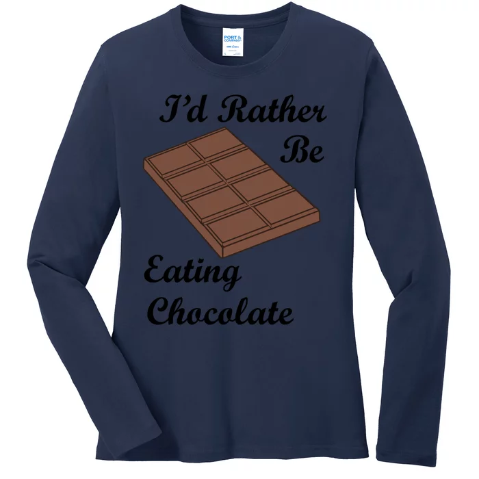 Chocolate Lover Cocoa Eating Chocolate Gift Ladies Long Sleeve Shirt