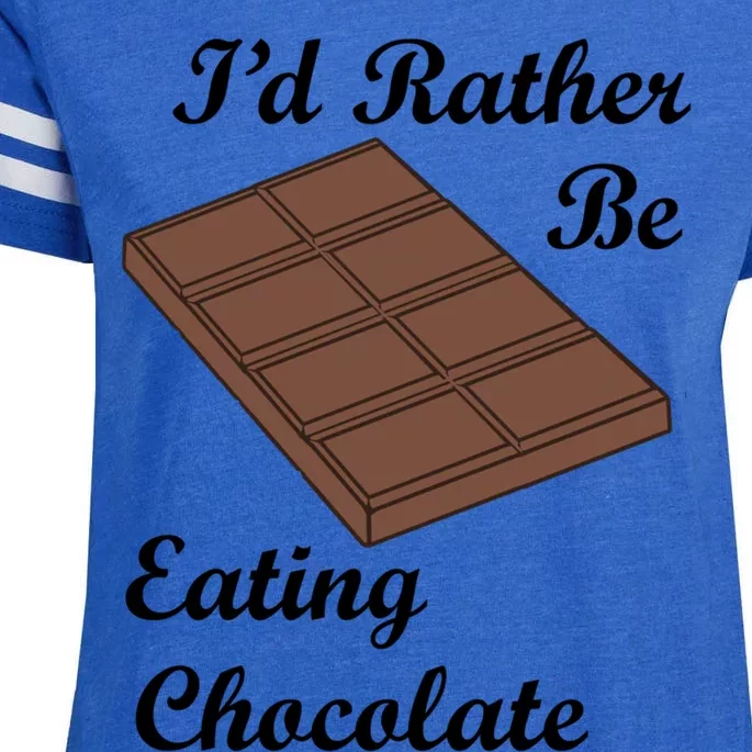 Chocolate Lover Cocoa Eating Chocolate Gift Enza Ladies Jersey Football T-Shirt