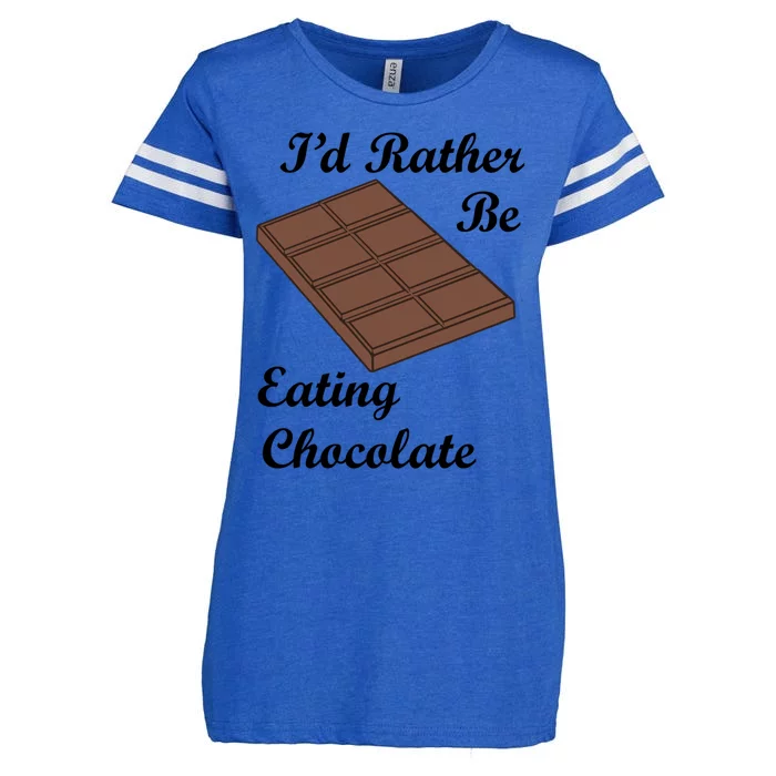 Chocolate Lover Cocoa Eating Chocolate Gift Enza Ladies Jersey Football T-Shirt