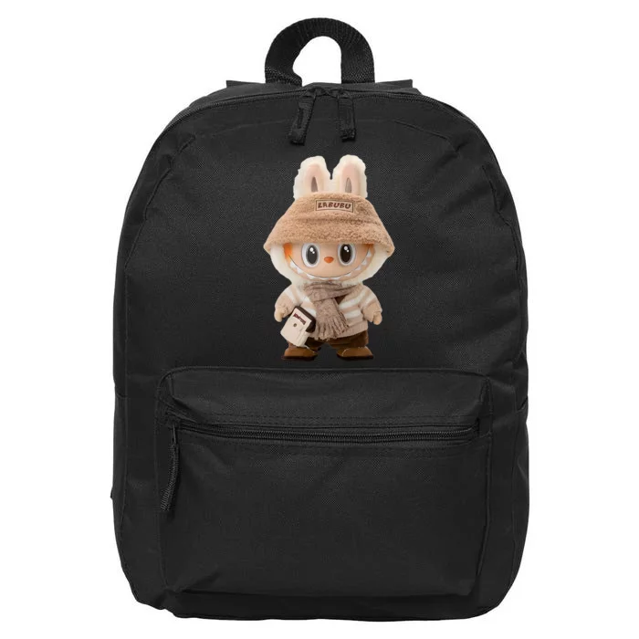 Cute Labubu Classic Pose Fun Labubu Lover Gifts 16 in Basic Backpack