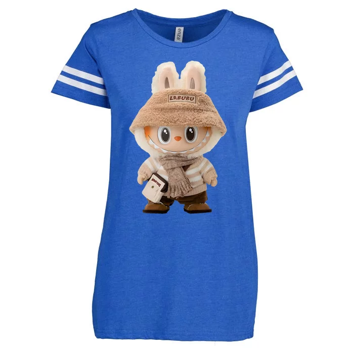 Cute Labubu Classic Pose Fun Labubu Lover Gifts Enza Ladies Jersey Football T-Shirt