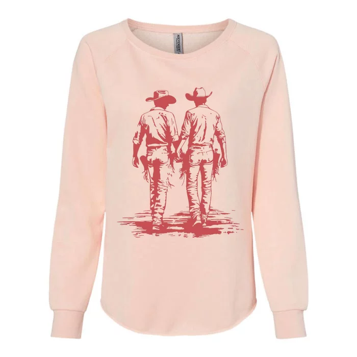 Cowboy Lgbt Womens California Wash Sweatshirt