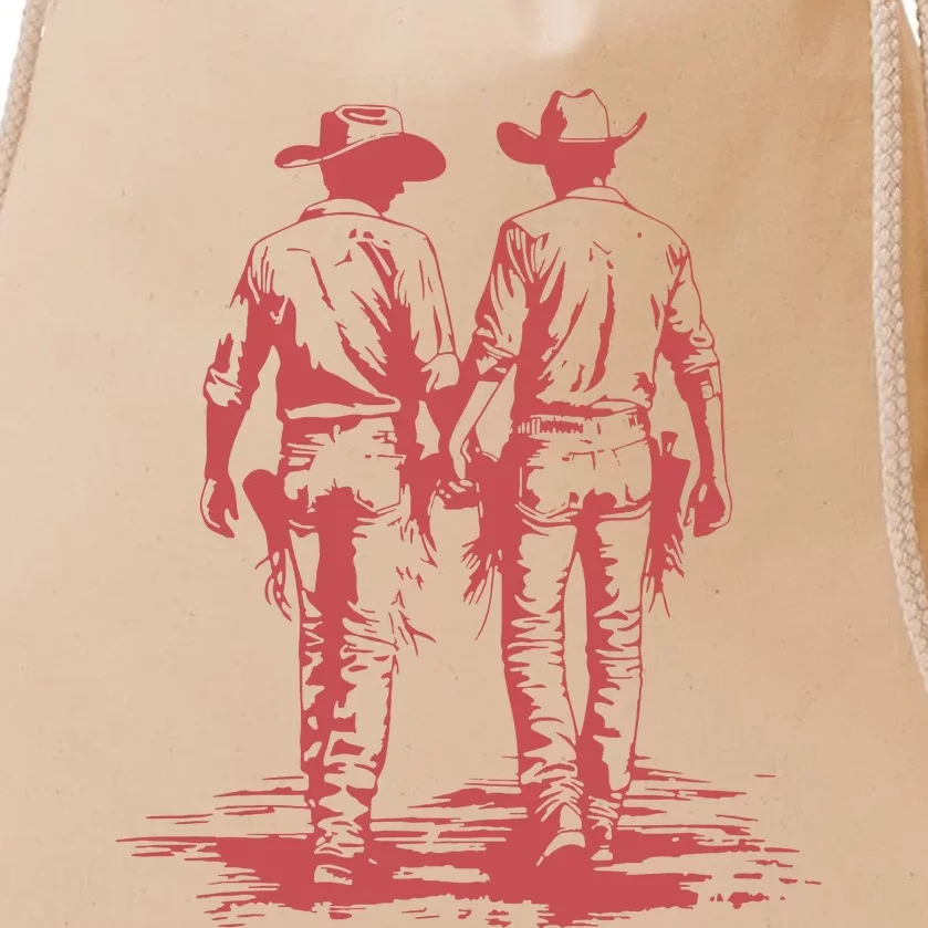 Cowboy Lgbt Drawstring Bag