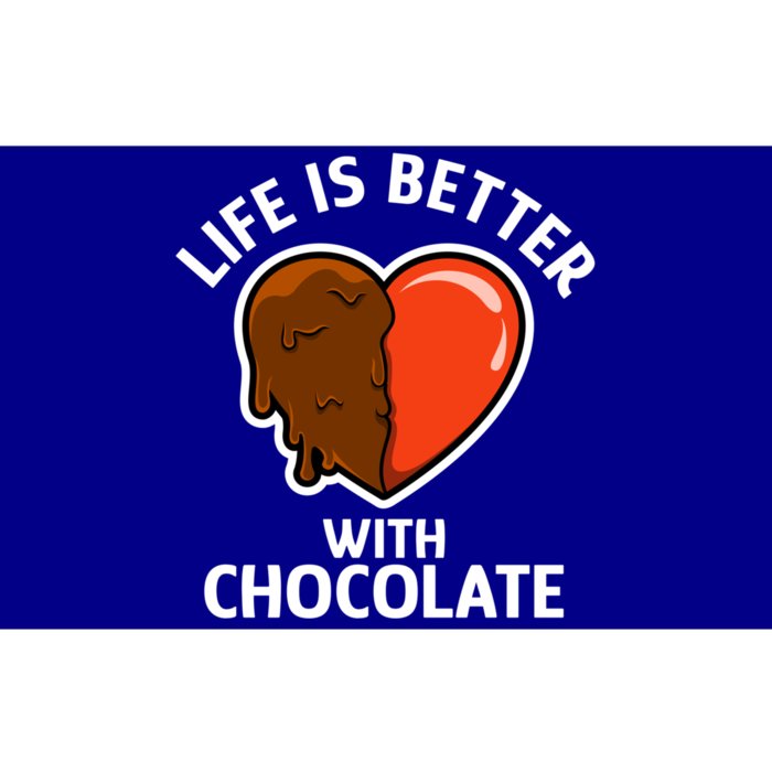 Chocolate Lover Cute Quote Life With Chocolate Gift Bumper Sticker