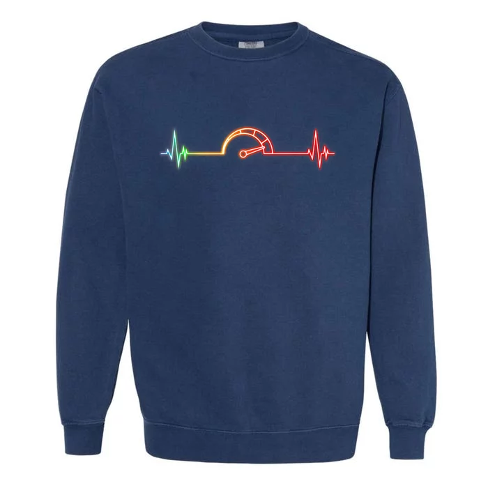 Car Lover Car Racing Speedometer Car Enthusiast Garment-Dyed Sweatshirt