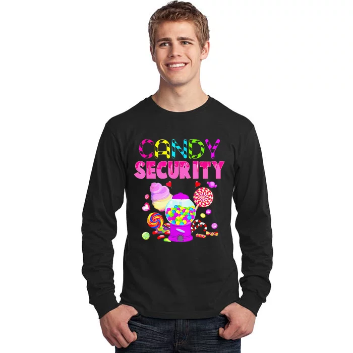 Candy Land Costume Women Candy Crew Funny Candy Security Gift Tall Long Sleeve T-Shirt