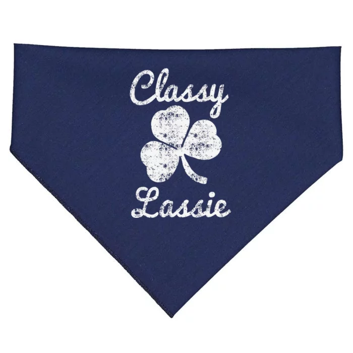 Classy Lassie Cute Womens St Patricks Day USA-Made Doggie Bandana