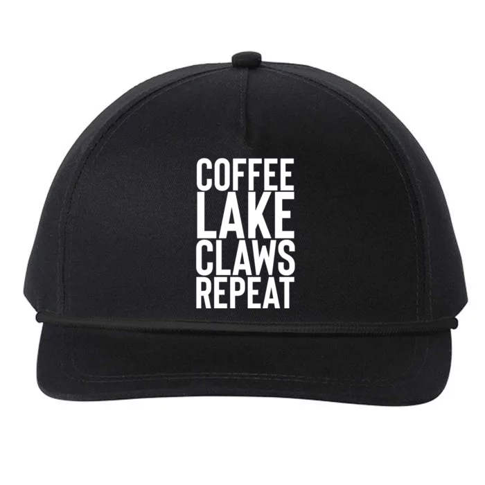 Coffee Lake Claw Repeat Hard Seltzer Summer Boating Gift Snapback Five-Panel Rope Hat