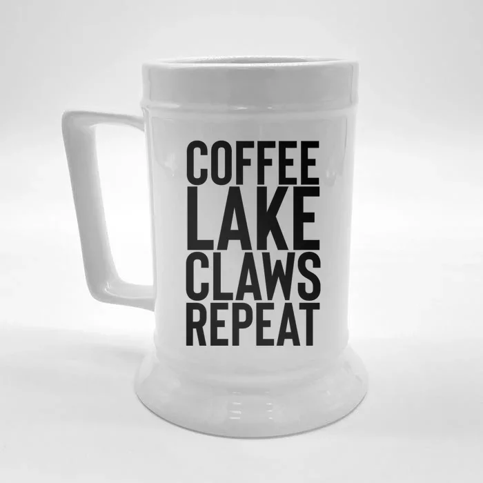 Coffee Lake Claw Repeat Hard Seltzer Summer Boating Gift Front & Back Beer Stein