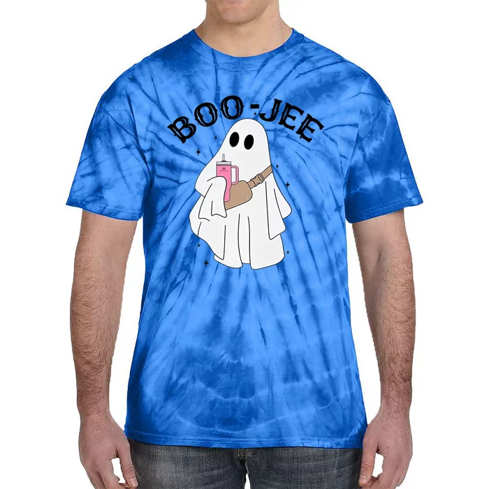 Coffee Lovers Cute Ghost Halloween Costume Boujee Boojee Cool Gift Tie-Dye T-Shirt