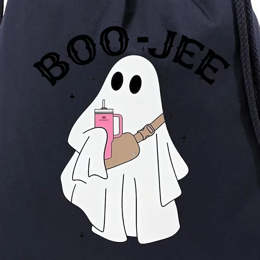 Coffee Lovers Cute Ghost Halloween Costume Boujee Boojee Cool Gift Drawstring Bag