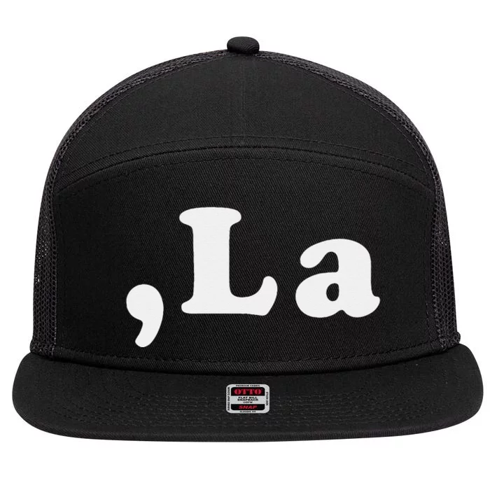 Comma La 7 Panel Mesh Trucker Snapback Hat