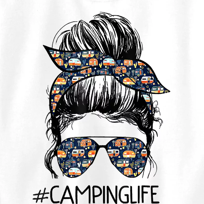 Camping Life Camping Lover Girl Outside Kids Sweatshirt