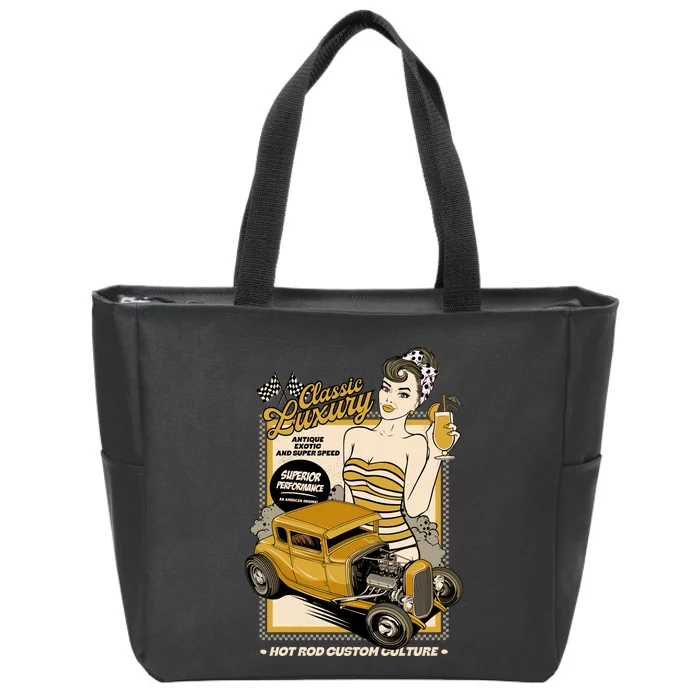 Classic Luxury Zip Tote Bag