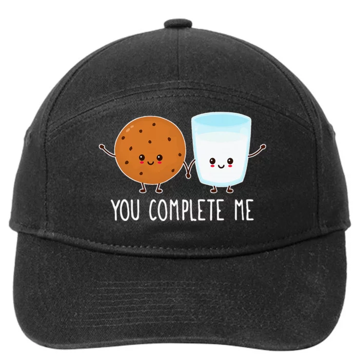 Cute Love Cookie And Milk You Complete Me 7-Panel Snapback Hat