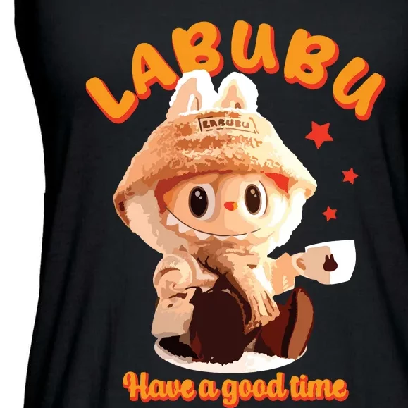 Cute Labubu Classic Pose Funny Labubu Ladies Essential Flowy Tank