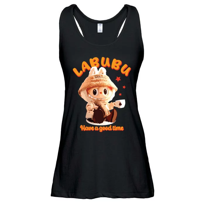 Cute Labubu Classic Pose Funny Labubu Ladies Essential Flowy Tank