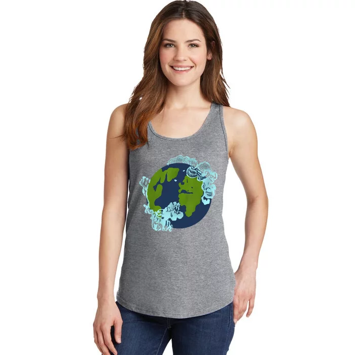 Cassie Lang Continents Clouds Funny Nerd Geek Ant Graphic Ladies Essential Tank