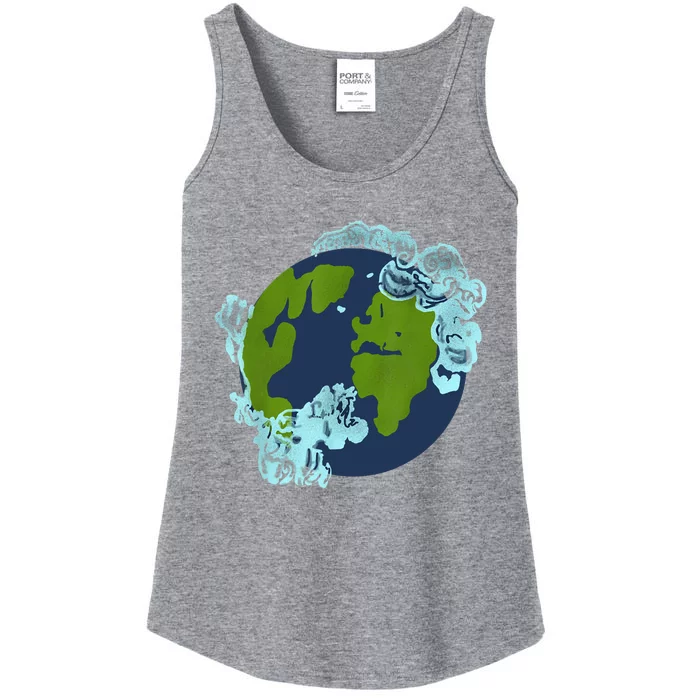 Cassie Lang Continents Clouds Funny Nerd Geek Ant Graphic Ladies Essential Tank