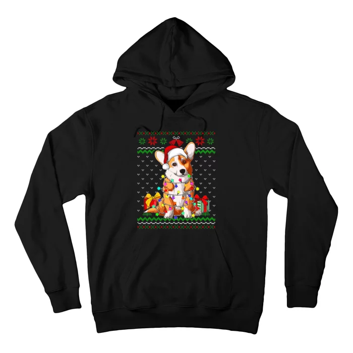 Christmas Lights Corgi Dog Lover Hoodie