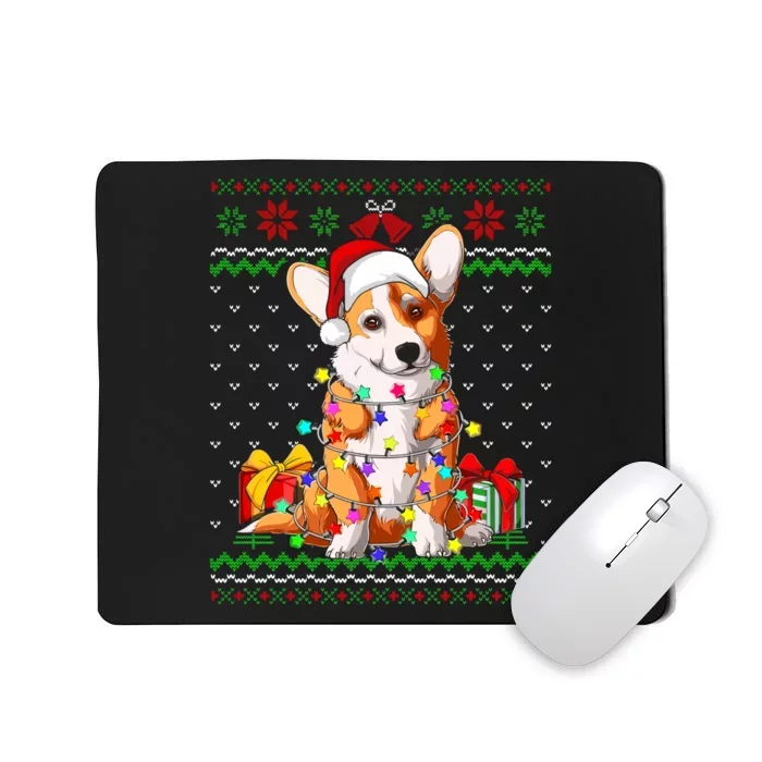 Christmas Lights Corgi Dog Lover Mousepad