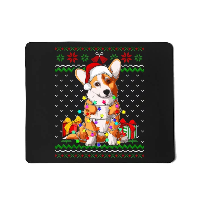 Christmas Lights Corgi Dog Lover Mousepad