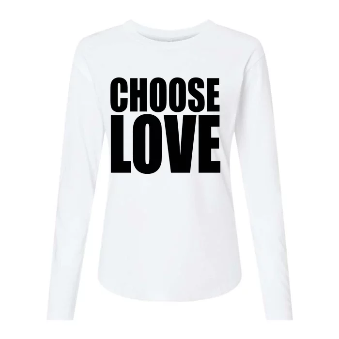 Choose Love Womens Cotton Relaxed Long Sleeve T-Shirt