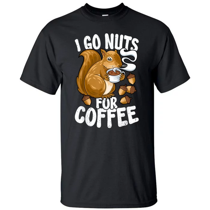 Coffee Lover, Coffee Drinker Tee, Funny Squirrel Tall T-Shirt