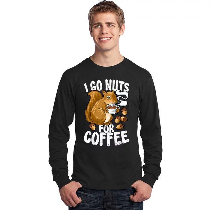 Coffee Lover, Coffee Drinker Tee, Funny Squirrel Tall Long Sleeve T-Shirt