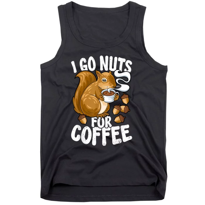 Coffee Lover, Coffee Drinker Tee, Funny Squirrel Tank Top