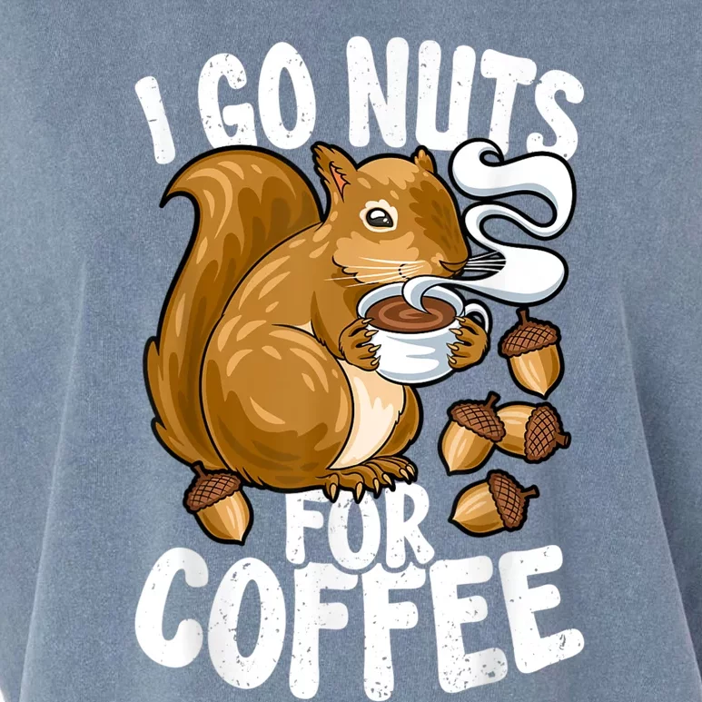 Coffee Lover, Coffee Drinker Tee, Funny Squirrel Garment-Dyed Women's Muscle Tee