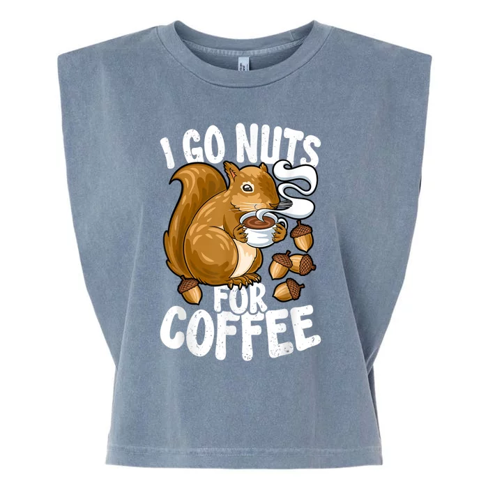 Coffee Lover, Coffee Drinker Tee, Funny Squirrel Garment-Dyed Women's Muscle Tee