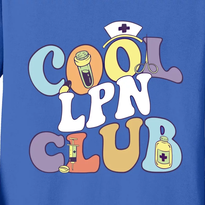 Cool Lpn Club Registered Nurse Medical Practitioner Groovy Meaningful Gift Kids Long Sleeve Shirt