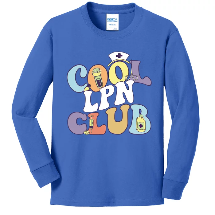 Cool Lpn Club Registered Nurse Medical Practitioner Groovy Meaningful Gift Kids Long Sleeve Shirt