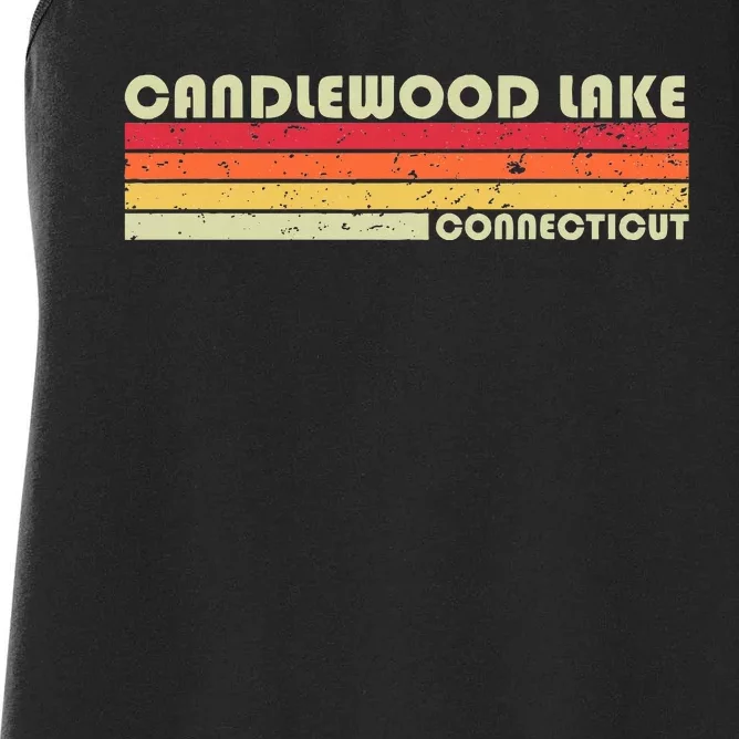 Candlewood Lake Connecticut Fishing Summer Women's Racerback Tank