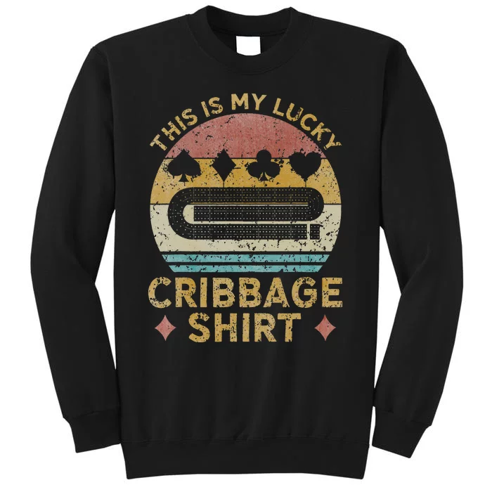 Cribbage Lucky Cribbage Lovers Vintage Cribbage Board Game Sweatshirt