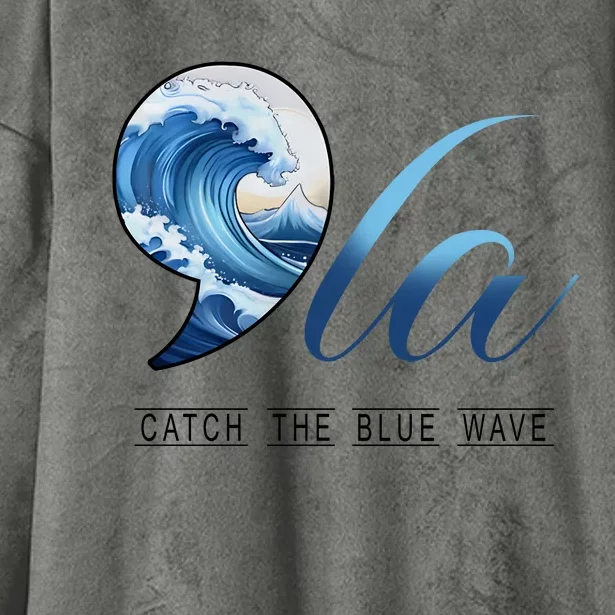 Comma La Catch The Blue Wave Hooded Wearable Blanket