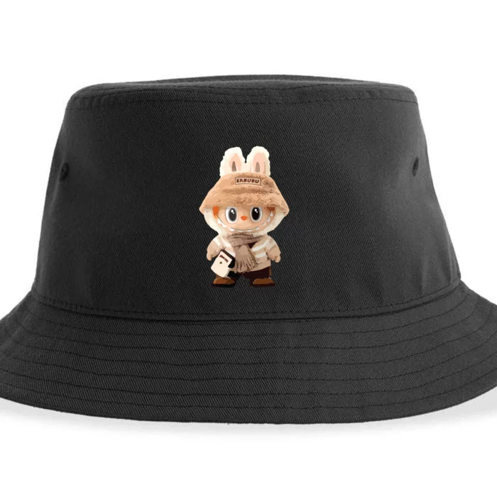 Cute Labubu Classic Pose Fun Labubu Lover Gifts Sustainable Bucket Hat