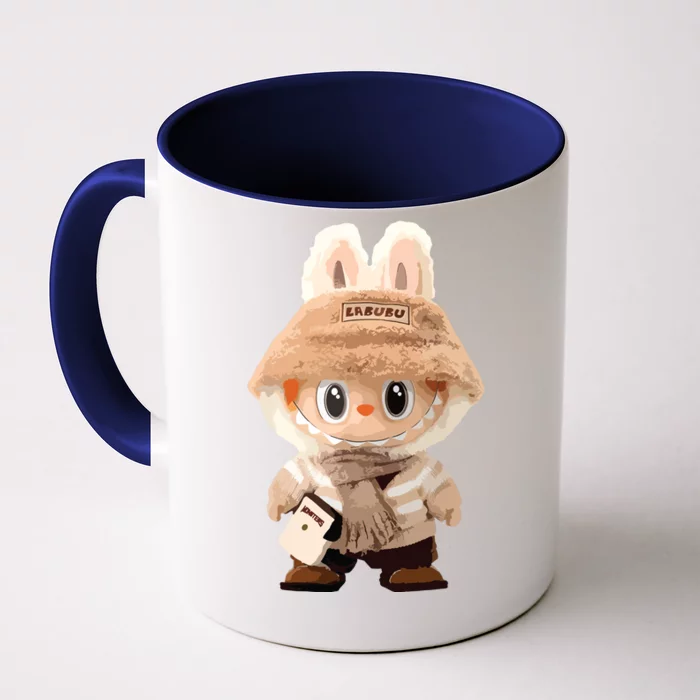 Cute Labubu Classic Pose Fun Labubu Lover Gifts Front & Back Coffee Mug