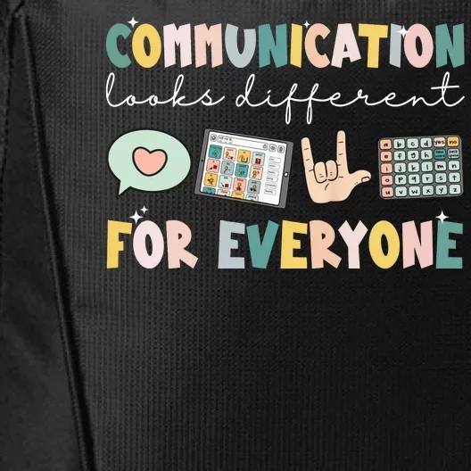 Communication Looks Different For Everyone Autism Awareness City Backpack