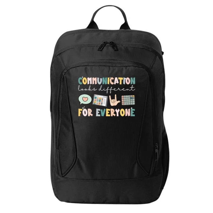 Communication Looks Different For Everyone Autism Awareness City Backpack