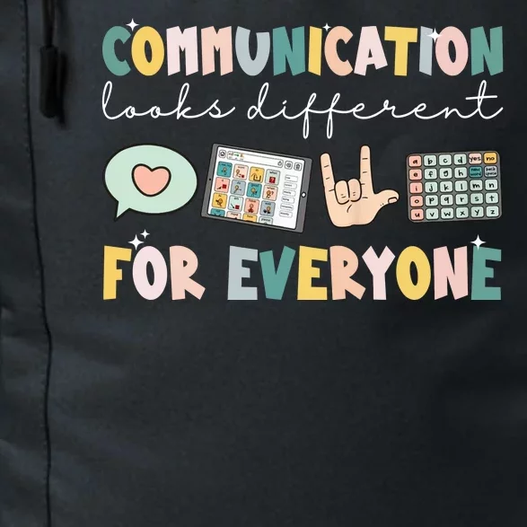 Communication Looks Different For Everyone Autism Awareness Daily Commute Backpack