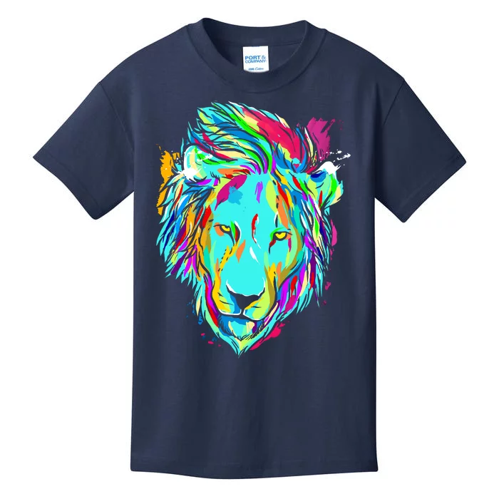 Colorful Lion Design Kids T-Shirt