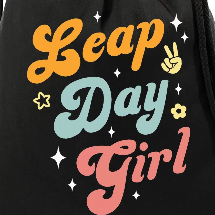 Cute Leap Day Girl Feb 29th Birthday Leap Day February 29 Drawstring Bag