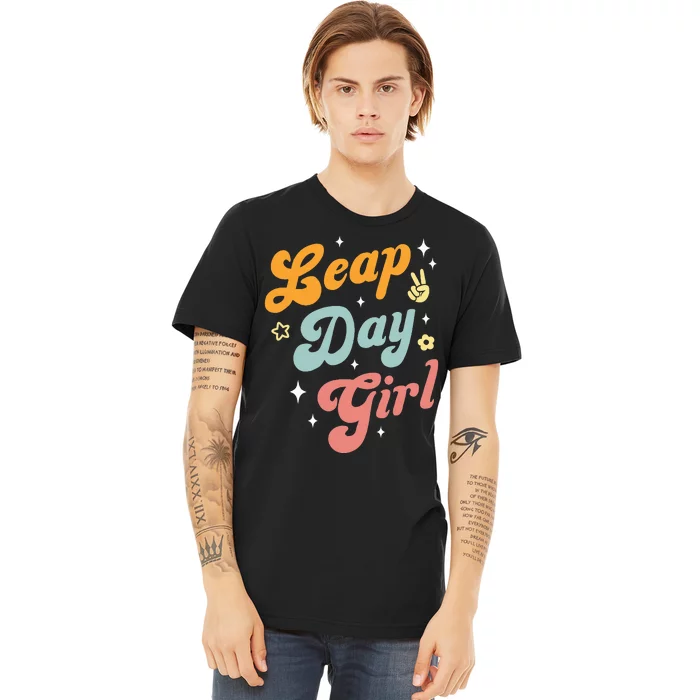 Cute Leap Day Girl Feb 29th Birthday Leap Day February 29 Premium T-Shirt