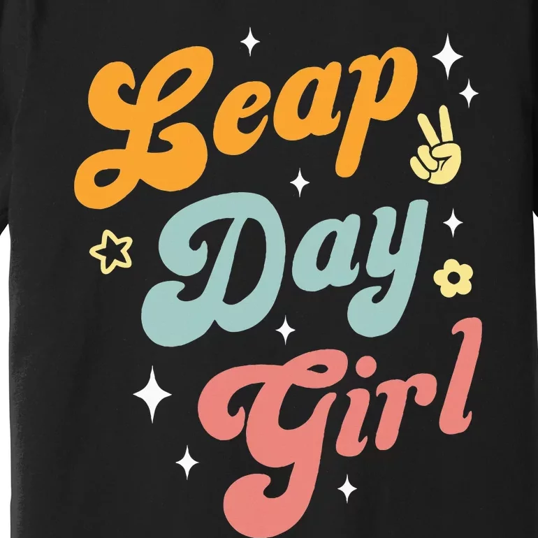 Cute Leap Day Girl Feb 29th Birthday Leap Day February 29 Premium T-Shirt