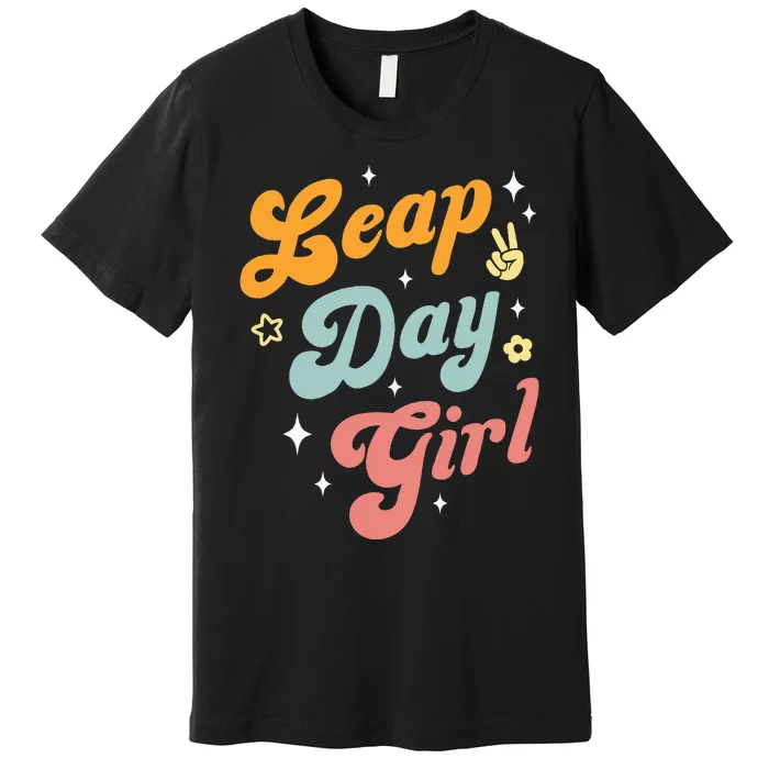 Cute Leap Day Girl Feb 29th Birthday Leap Day February 29 Premium T-Shirt