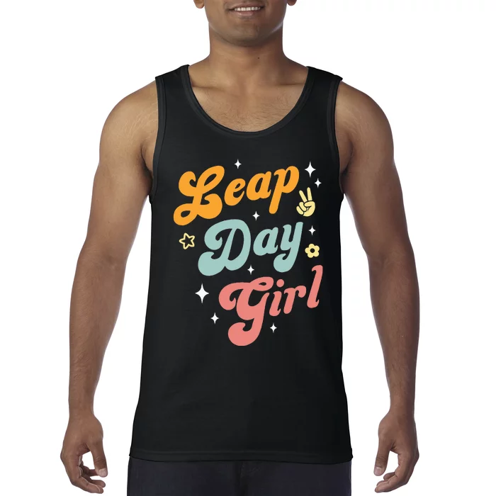 Cute Leap Day Girl Feb 29th Birthday Leap Day February 29 Tank Top